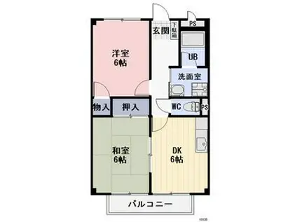 SURPLUS 常春 B(2DK/2階)の間取り写真