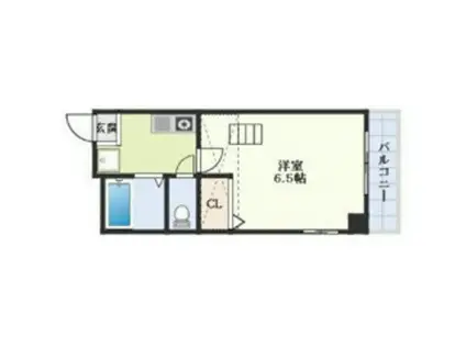 ローゼ比治山(1K/8階)の間取り写真