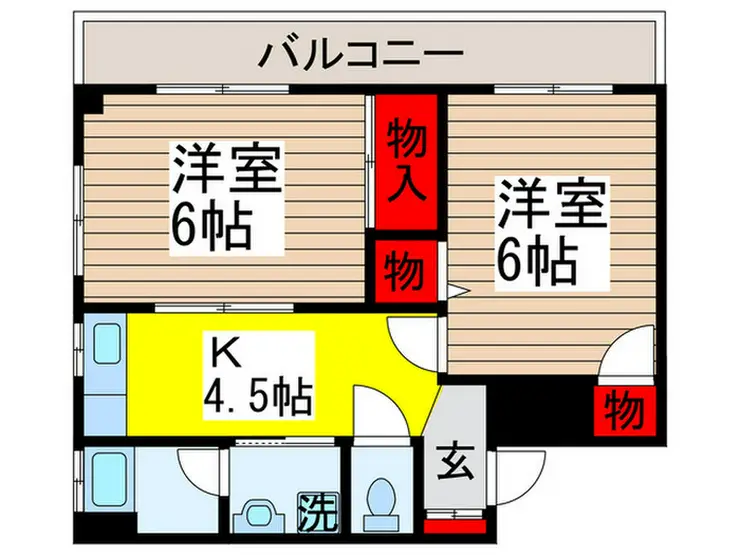 吉原マンション 4階階 間取り
