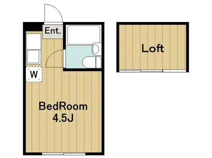 KTコーポラス(ワンルーム/1階)の間取り写真