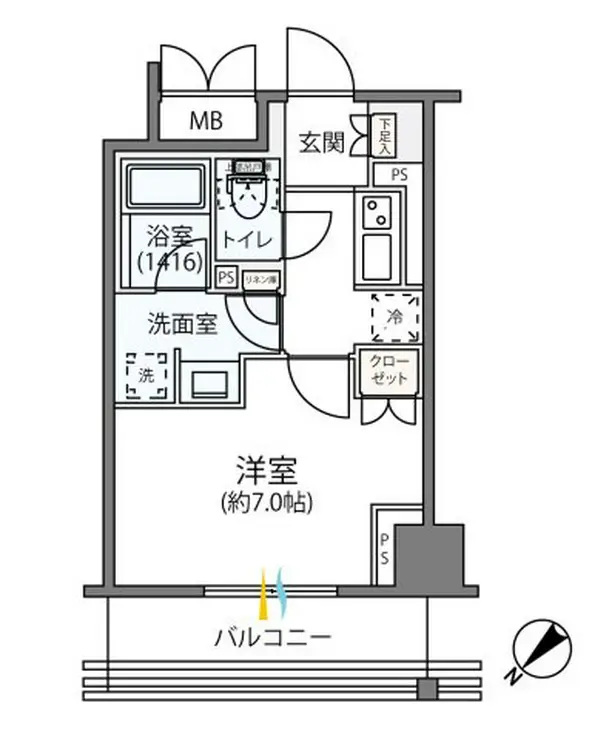 リージア海老名ビナフロント 11階階 間取り