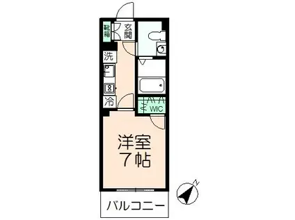 ヴィラフローリッシュ(1K/3階)の間取り写真