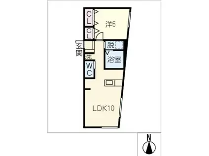 RINNAI・T(1LDK/2階)の間取り写真