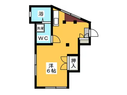 邦生荘(ワンルーム/2階)の間取り写真