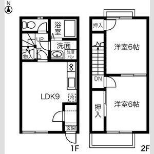 DUPLEX国王81 B棟(2LDK/1階)の間取り写真