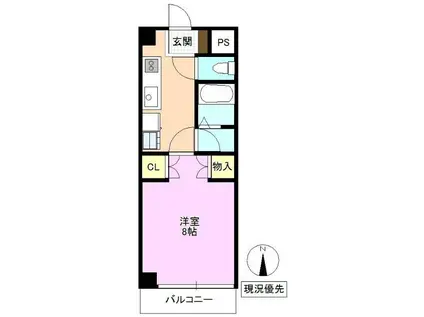 さくら小径(1K/1階)の間取り写真