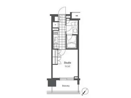 オーパスホームズ千駄木(1K/4階)の間取り写真