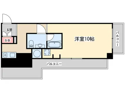 藤和シティーコープ新大阪(ワンルーム/8階)の間取り写真