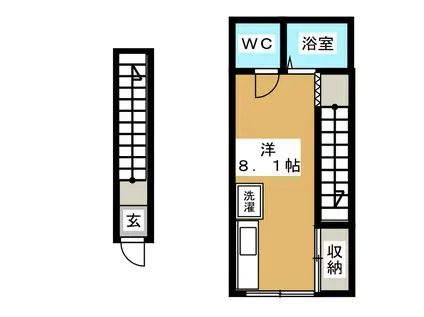マルセリーノ(ワンルーム/2階)の間取り写真