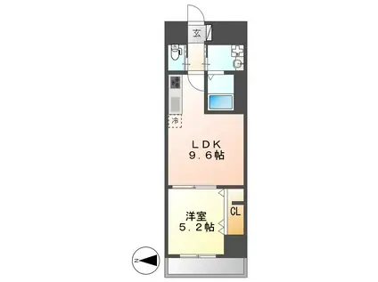 RESIDENCE DRACAENA(1LDK/7階)の間取り写真