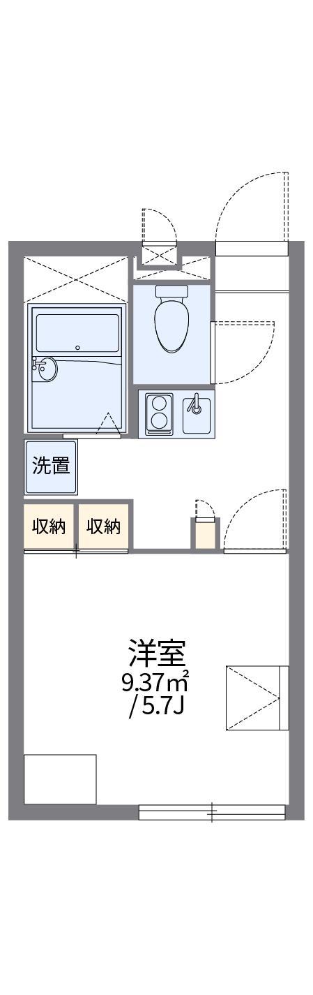 レオパレスPALCOURT劉備(1K/1階)の間取り写真