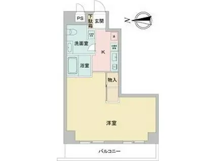 ISM 泉(1K/8階)の間取り写真