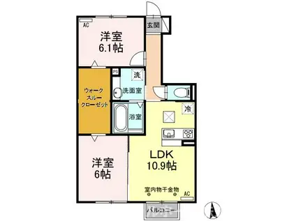 サンドリーム(2LDK/1階)の間取り写真