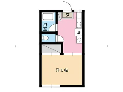 ヴィラS・K(1K/1階)の間取り写真