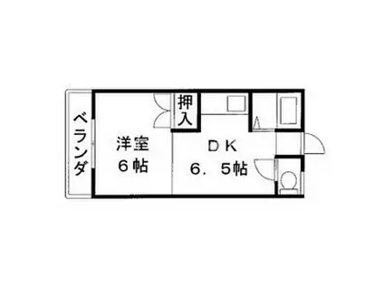 第2マウントハイツ(1DK/4階)の間取り写真