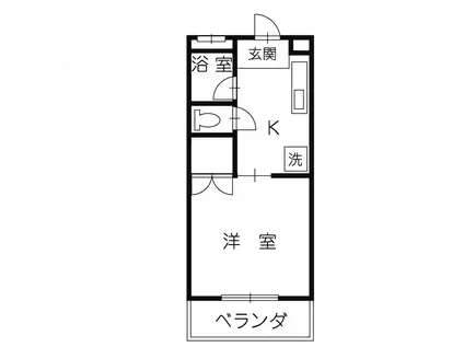 ガーデンパレス・K(1K/3階)の間取り写真