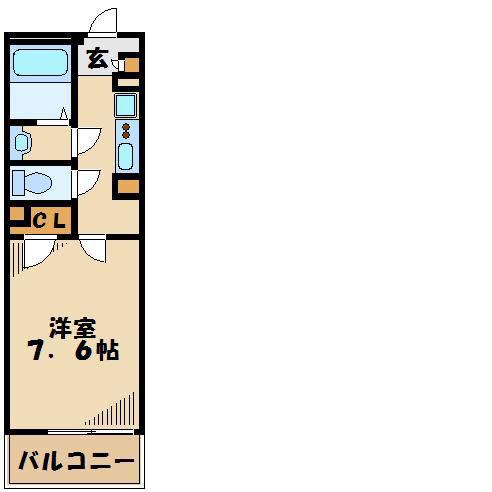 クレイノMIRAI(1K/3階)の間取り写真