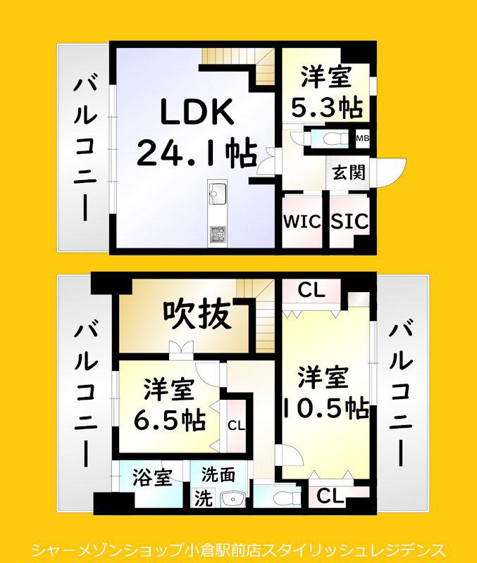 BAY SIDE ASANO(3LDK/9階)の間取り写真