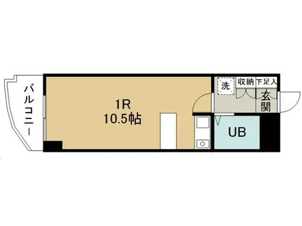 リシャール宮城野(ワンルーム/2階)の間取り写真