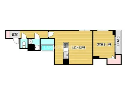 エスポワール立葉(1LDK/1階)の間取り写真