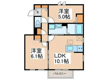 あざみ野4丁目計画(2LDK/2階)の間取り写真