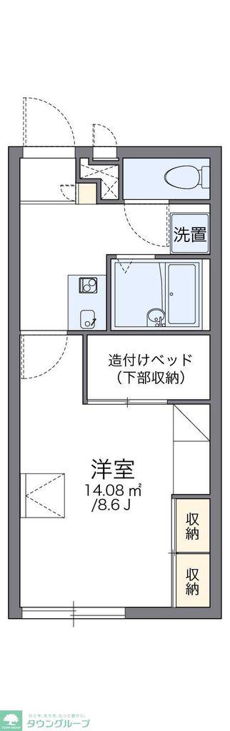 レオパレス888(1K/2階)の間取り写真