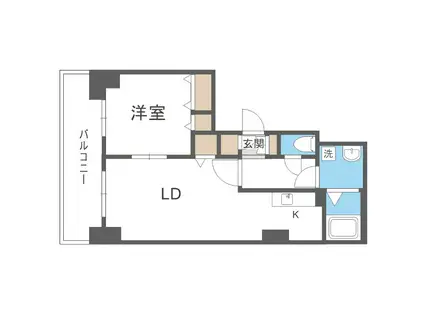 ティアラタワー中島倶楽部(1LDK/22階)の間取り写真