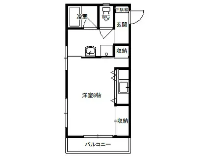 メゾンマンサード(1K/2階)の間取り写真