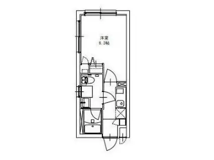 BARK LANE 学芸大学(1K/5階)の間取り写真