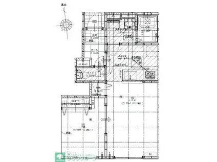 リーブルファイン松戸小金原(1LDK/1階)の間取り写真