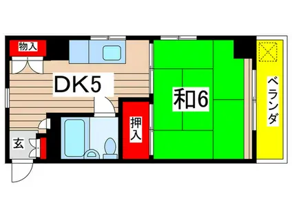 パークサイド清澄第2(1DK/7階)の間取り写真