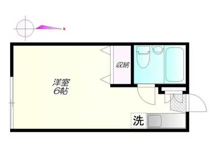 ラ・スヴニール(ワンルーム/2階)の間取り写真