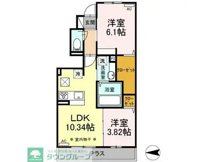 NKガーデン(2LDK/1階)の間取り写真