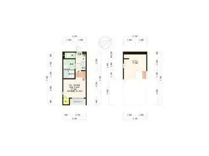 チサリテラスIII(1K/1階)の間取り写真