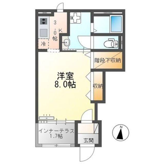 SERENO K (1K/1階)の間取り写真
