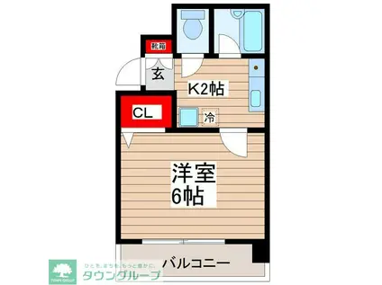 モンシェール錦糸町(1K/8階)の間取り写真