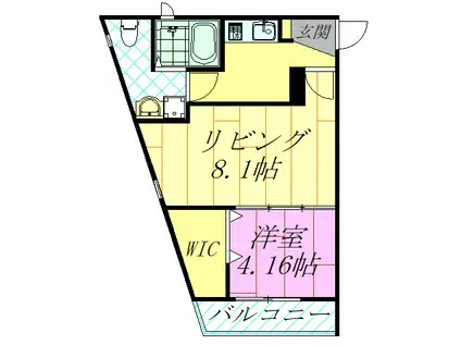 S7 HILLS(1LDK/3階)の間取り写真