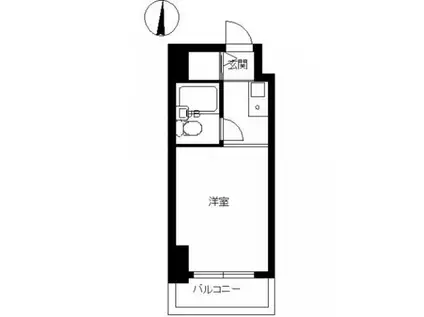 スカイコート下高井戸(ワンルーム/4階)の間取り写真