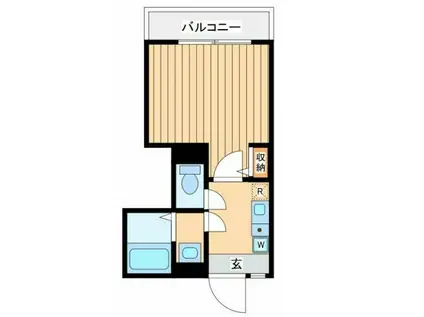 プチトレゾール小菅(1K/1階)の間取り写真