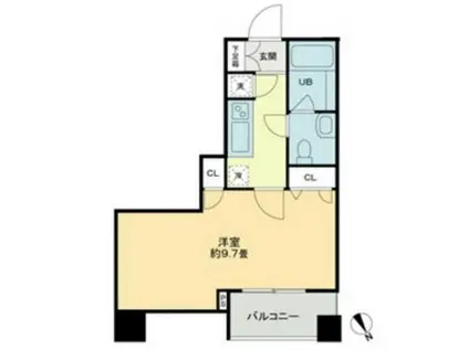 クロスレジデンス蒲田(1K/2階)の間取り写真