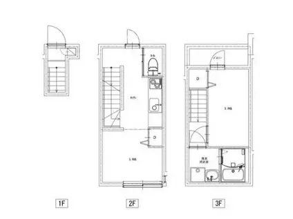 ソルナクレイシア笹塚(1DK/2階)の間取り写真