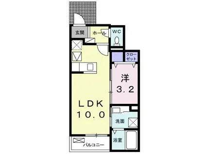 クリスタル・レジデンスII(1LDK/1階)の間取り写真