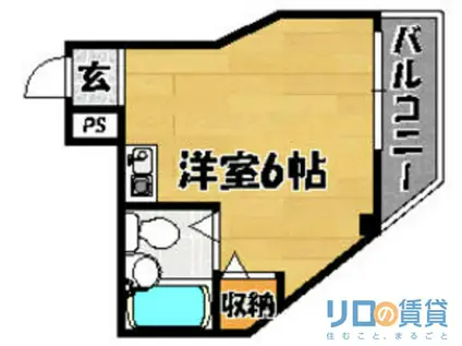 ビルディングVII(ワンルーム/3階)の間取り写真