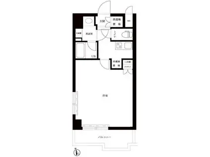 ルーブル南麻布(1K/7階)の間取り写真