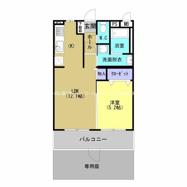 AMENITY N(1LDK/1階)の間取り写真
