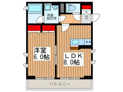ヴィラ ディノーチェ(1LDK/4階)の間取り写真