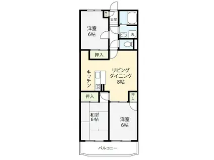 クレールはけの原(3LDK/1階)の間取り写真