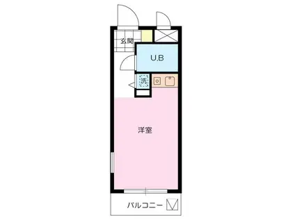 マメゾン西荻窪(ワンルーム/1階)の間取り写真