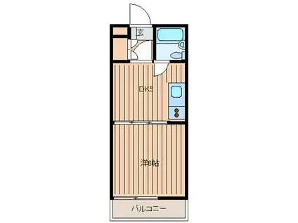 平岸ファースト(1DK/1階)の間取り写真