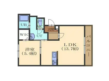 AVANT GARDE VII(1LDK/1階)の間取り写真